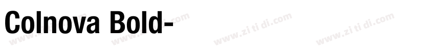 Colnova Bold字体转换